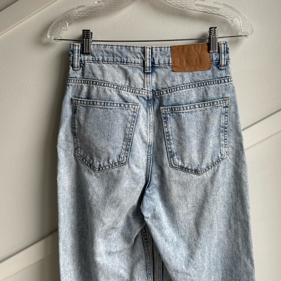 H&M Wide Leg Blue Denim Jeans size 2 - Picture 6 of 7